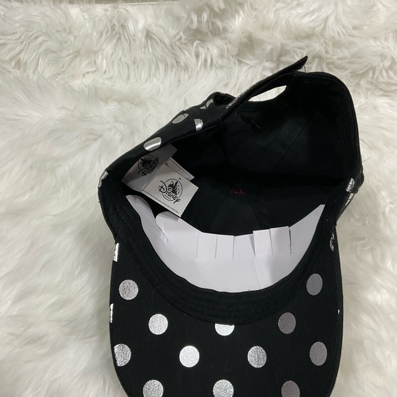 Authentic Disney Minnie Black and Silver Polka Dot Hat - Picture 5 of 7